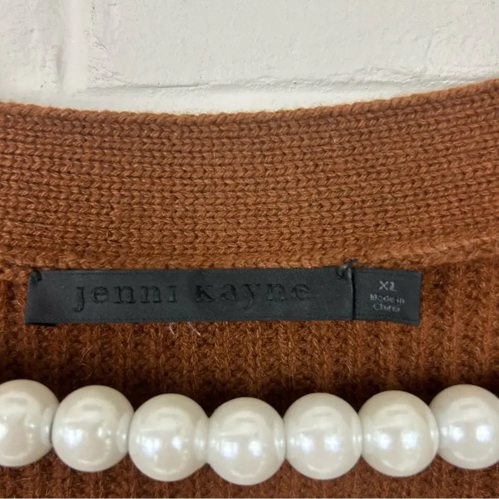 Jenni Kayne RARE Cinnamon Brown Cashmere Cocoon Cardigan Sweater Size XL